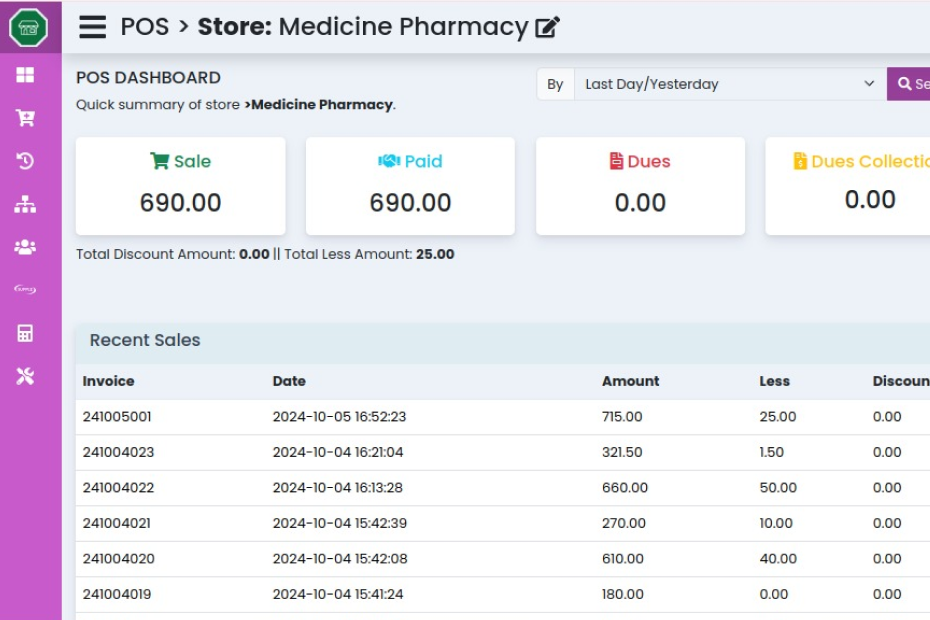 Autofy POS dashboard